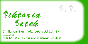 viktoria vetek business card